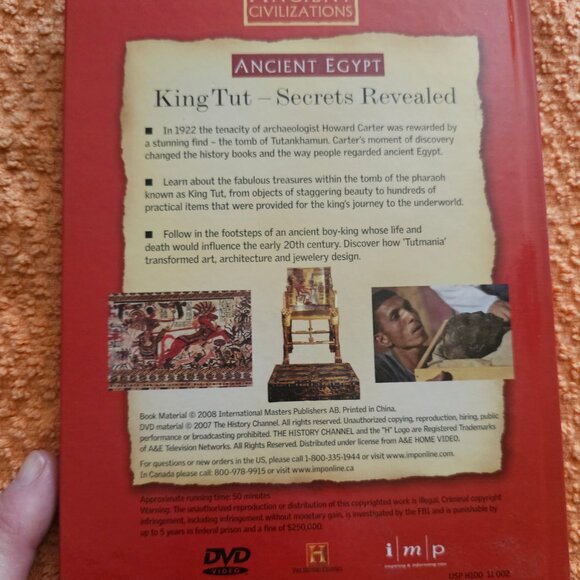 King Tut: Secrets Revealed Ancient History DVD with Book - Picture 2 of 5